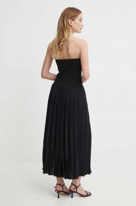 Sisley rochie culoarea negru, mini, evazati