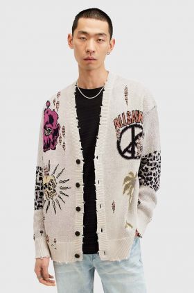 AllSaints cardigan din bumbac MOTIVE CARDIGAN M001KA