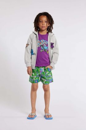 Kenzo Kids pantaloni scurți din bumbac pentru copii culoarea turcoaz