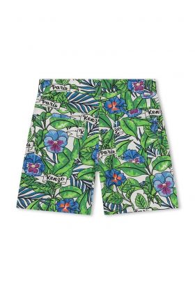 Kenzo Kids pantaloni scurți din bumbac pentru copii culoarea turcoaz