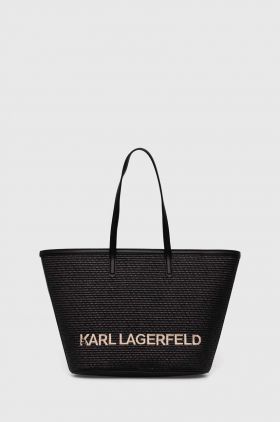 Karl Lagerfeld poseta culoarea negru