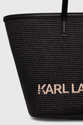 Karl Lagerfeld poseta culoarea negru