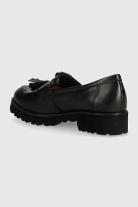 Answear Lab mocasini de piele femei, culoarea negru, cu platforma