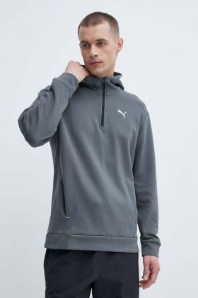 Puma bluză RAD/CAL bărbați, culoarea gri, cu glugă, uni, 678914