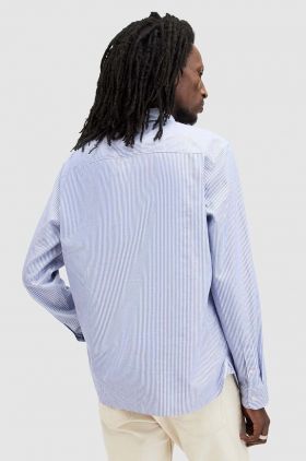 AllSaints camasa din bumbac HILLVIEW LS SHIRT barbati, relaxed, MS513Z