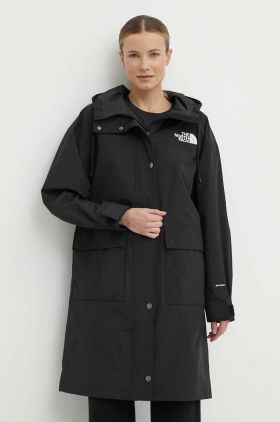 The North Face geaca femei, culoarea negru, de tranzitie, NF0A853LJK31