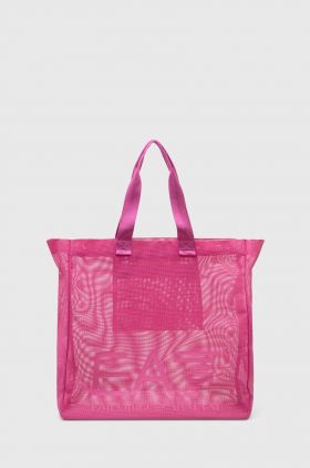 EA7 Emporio Armani geanta de plaja culoarea roz