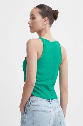 Superdry top femei, culoarea verde