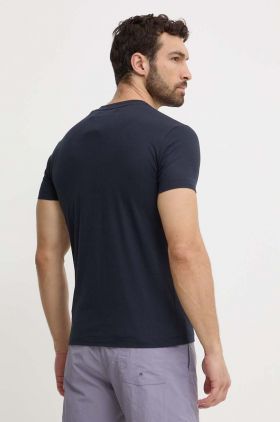 Vilebrequin tricou din bumbac PORTISOL barbati, culoarea albastru marin, cu imprimeu, PTSAP385