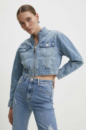 Answear Lab geaca jeans femei, de tranzitie, oversize