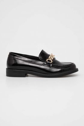 Answear Lab mocasini femei, culoarea negru, cu toc plat