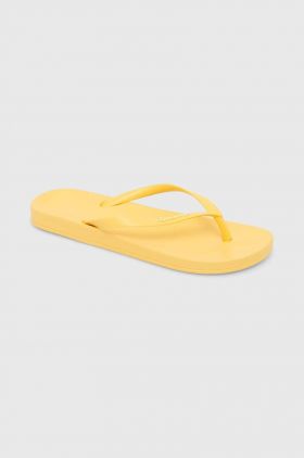 Ipanema slapi ANAT COLORS femei, culoarea galben, cu toc plat, 82591-AQ608