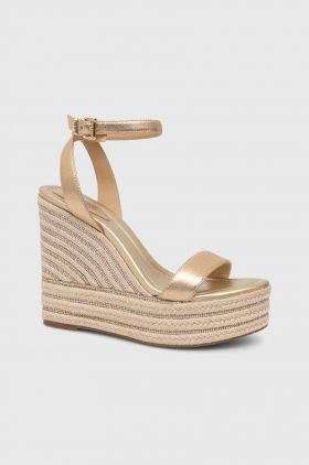 MICHAEL Michael Kors espadrile Leighton femei, culoarea auriu, toc pana, 40S4LGHS2M