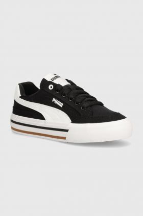 Puma tenisi copii Court Classic Vulc FS JR culoarea negru