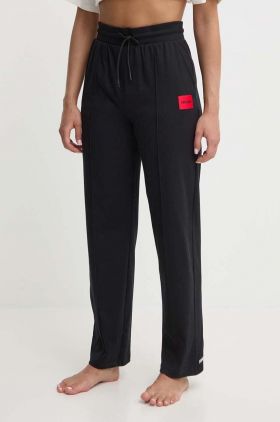 HUGO pantaloni de trening din bumbac culoarea negru, uni, 50514871