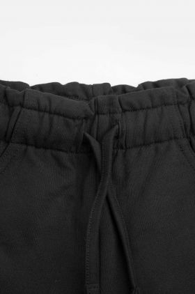 Coccodrillo pantaloni scurți din bumbac pentru copii culoarea negru, neted