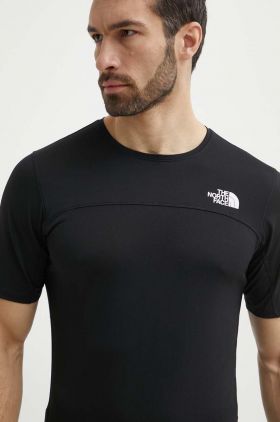 The North Face tricou sport Sunriser culoarea negru, neted, NF0A84KNJK31