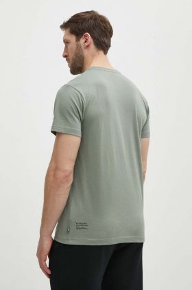 Picture tricou din bumbac Pockhan barbati, culoarea verde, cu imprimeu, MTS1017