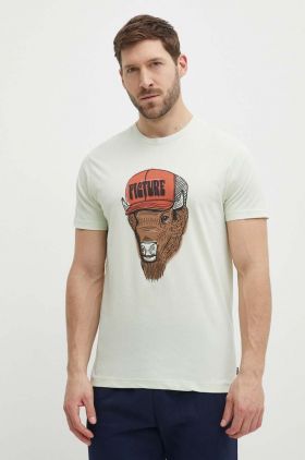 Picture tricou din bumbac Muyil barbati, culoarea verde, cu imprimeu, MTS1096