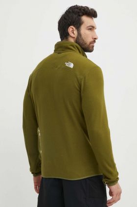 The North Face hanorac M 100 Glacier Full Zip culoarea verde, neted, NF0A855XPIB1