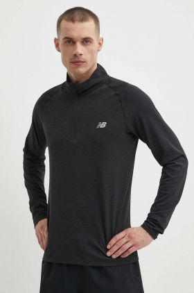 New Balance mânecă lungă de antrenament Athletics culoarea negru, melanj, MT41083BK