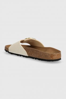 Birkenstock papuci Madrid Big Buckle femei, culoarea bej, 1026721