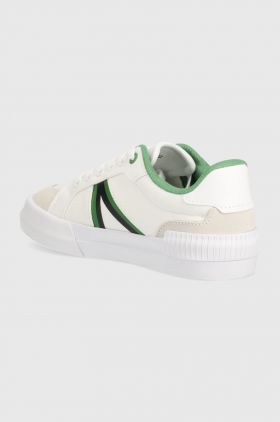 Lacoste sneakers pentru copii Vulcanized sneakers culoarea alb