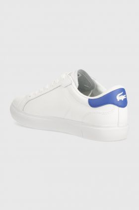 Lacoste sneakers din piele Powercourt Leather culoarea alb, 47SMA0081