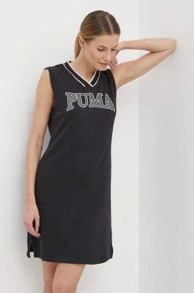 Puma rochie SQUAD culoarea negru, mini, drept, 679671