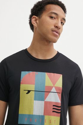 Protest tricou Prtwelby barbati, culoarea negru, cu imprimeu, 1712243