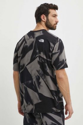 The North Face tricou din bumbac barbati, culoarea gri, modelator, NF0A881KSIF1