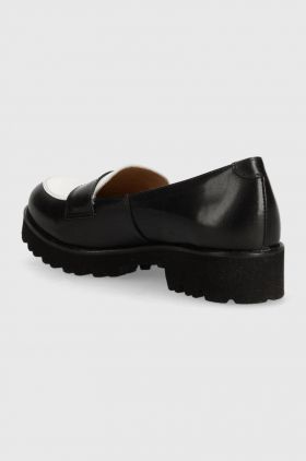 Answear Lab mocasini de piele femei, culoarea alb, cu platforma