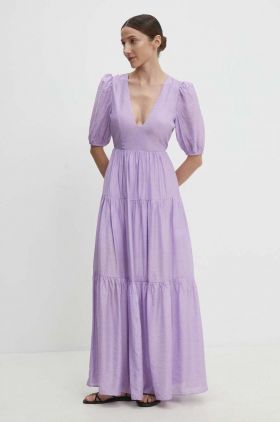 Answear Lab rochie culoarea violet, maxi, evazati