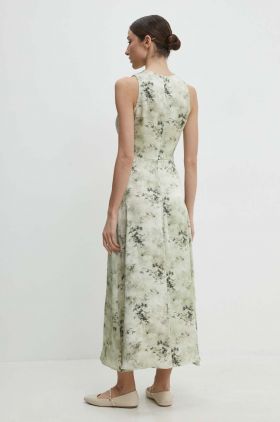 Answear Lab rochie culoarea verde, maxi, evazati