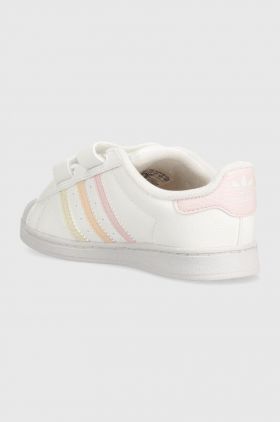 adidas Originals sneakers pentru copii SUPERSTAR culoarea alb