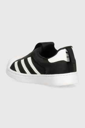 adidas Originals sneakers pentru copii SUPERSTAR 360 culoarea negru