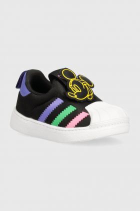 adidas Originals sneakers pentru copii SUPERSTAR 360 culoarea negru