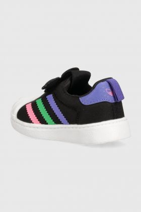 adidas Originals sneakers pentru copii SUPERSTAR 360 culoarea negru