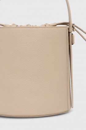 Furla poseta de piele culoarea bej