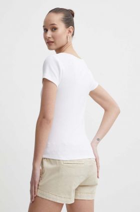 Abercrombie & Fitch tricou femei, culoarea bej