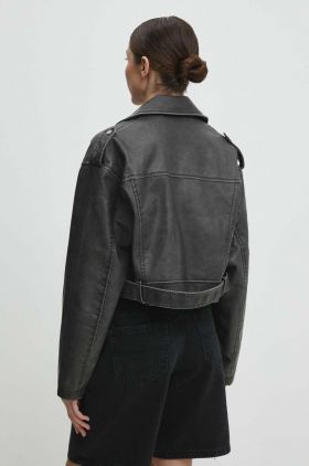 Answear Lab geaca ramones femei, culoarea negru, de tranzitie, oversize