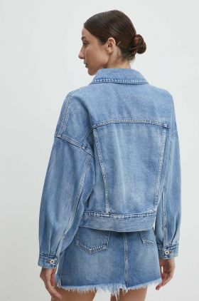 Answear Lab geaca jeans femei, de tranzitie, oversize