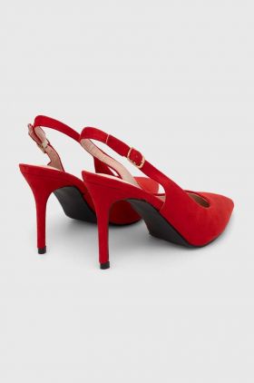 Answear Lab pantofi cu toc culoarea rosu
