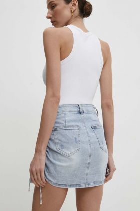 Answear Lab fusta jeans mini, drept