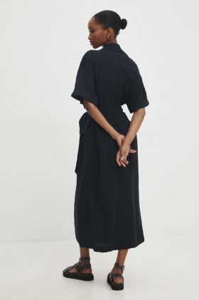 Answear Lab rochie culoarea negru, maxi, evazati