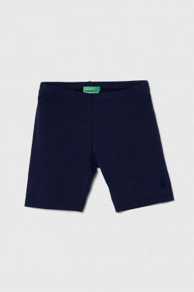 United Colors of Benetton pantaloni scurti copii culoarea albastru marin, neted