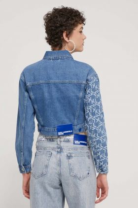 Karl Lagerfeld Jeans geaca jeans femei, de tranzitie