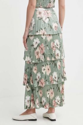 Abercrombie & Fitch fusta culoarea verde, maxi, evazati