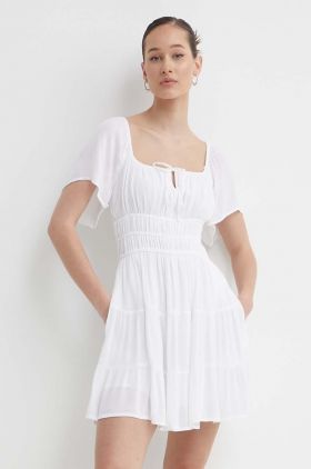 Hollister Co. rochie culoarea alb, mini, evazati