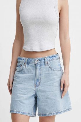 Abercrombie & Fitch pantaloni scurti jeans femei, neted, high waist